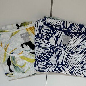 CHICO'S Lot of 2 S/S Women's T-Shirts Tops Floral Spring Prints SZ 0 (Small)
